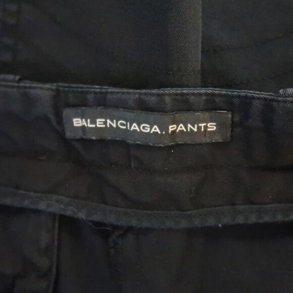 BALENCIAGA Size 6 Black Cotton Solid Casual Pants - Picture 9 of 9